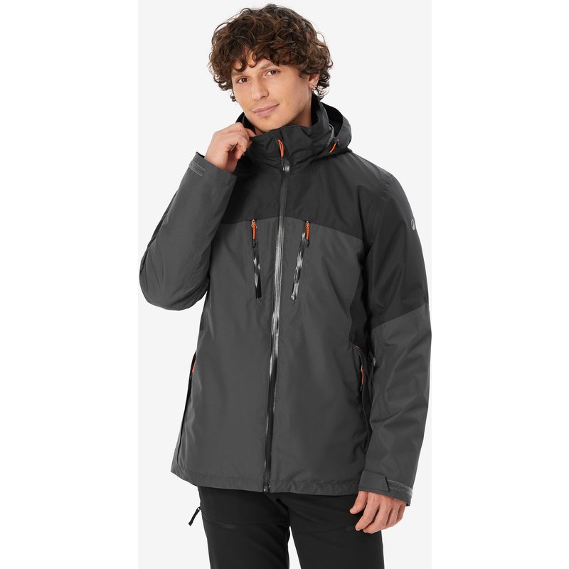 3-in-1-Jacke Herren bis -10 °C wasserdicht Wandern - MH500 Mountain grau