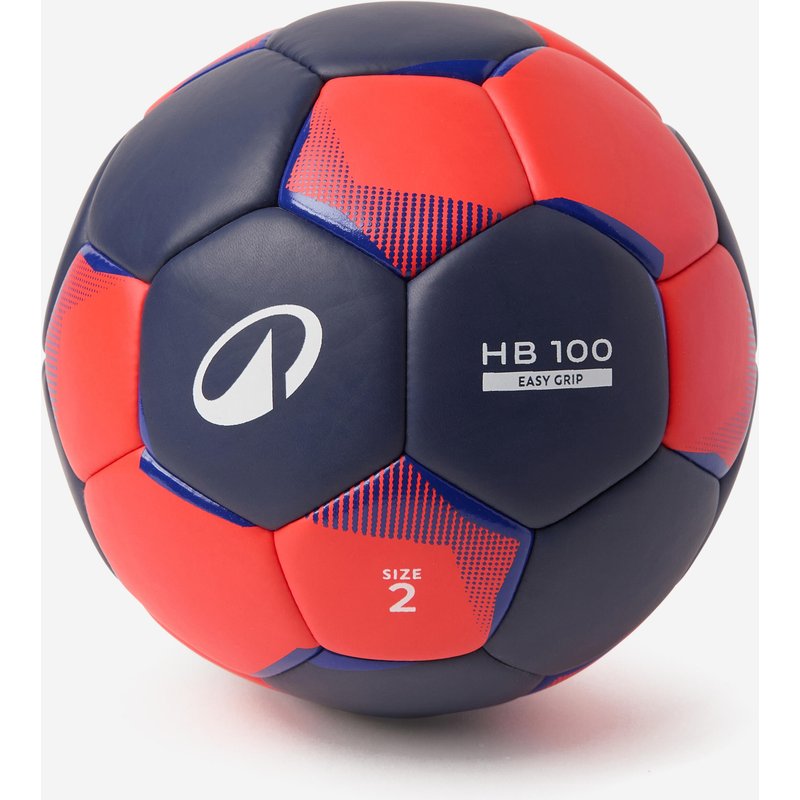 Handball Größe 2 - HB100 Easygrip blau/orange