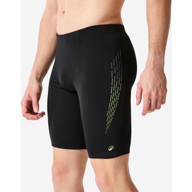 Badehose Jammer Herren - 500 Fiti schwarz/grün