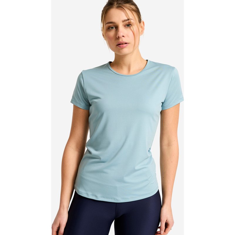 T-Shirt Damen Fitness Cardio - blau