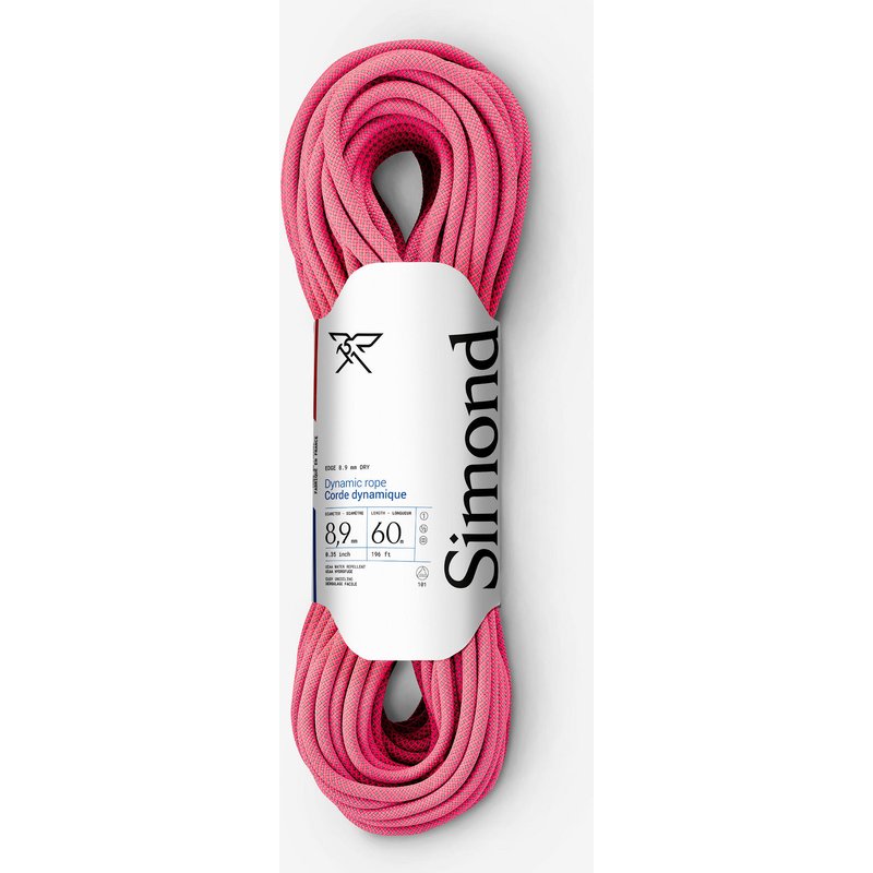Kletterseil Dreifachnorm 8,9 mm × 60 m ‒ Edge Dry rosa