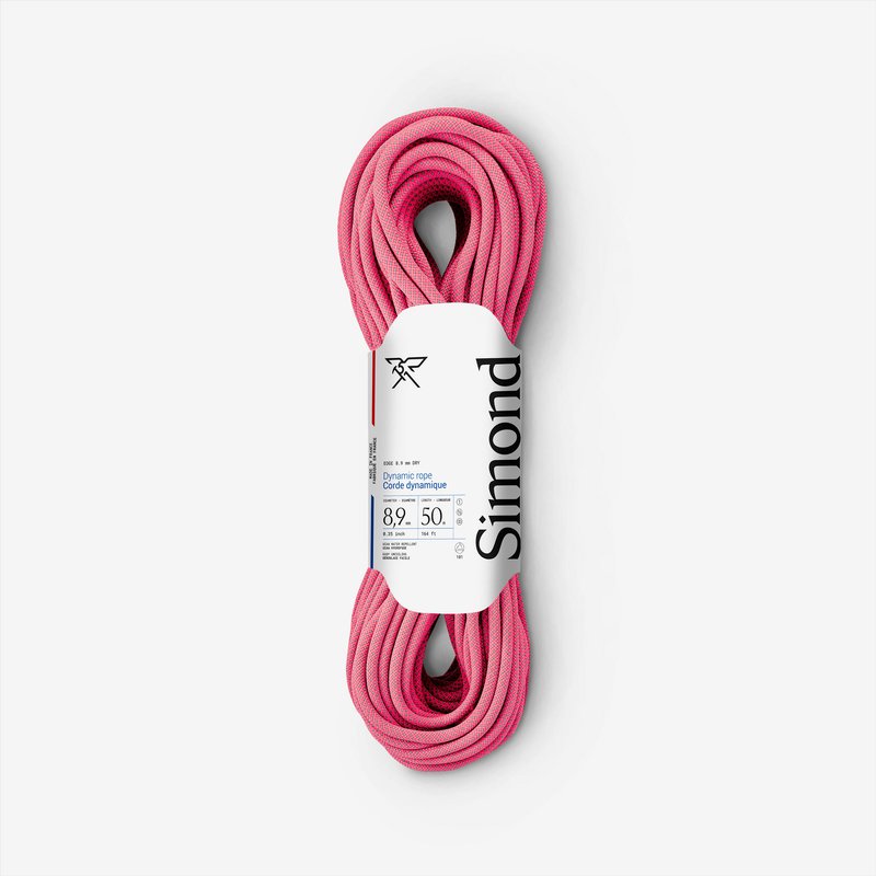 Kletterseil Dreifachnorm ‒ Edge Dry 8,9 mm × 50 m rosa