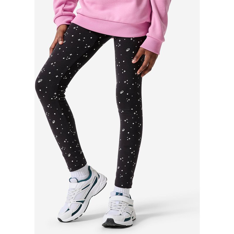 Leggings Kinder Baumwolle bedruckt - schwarz