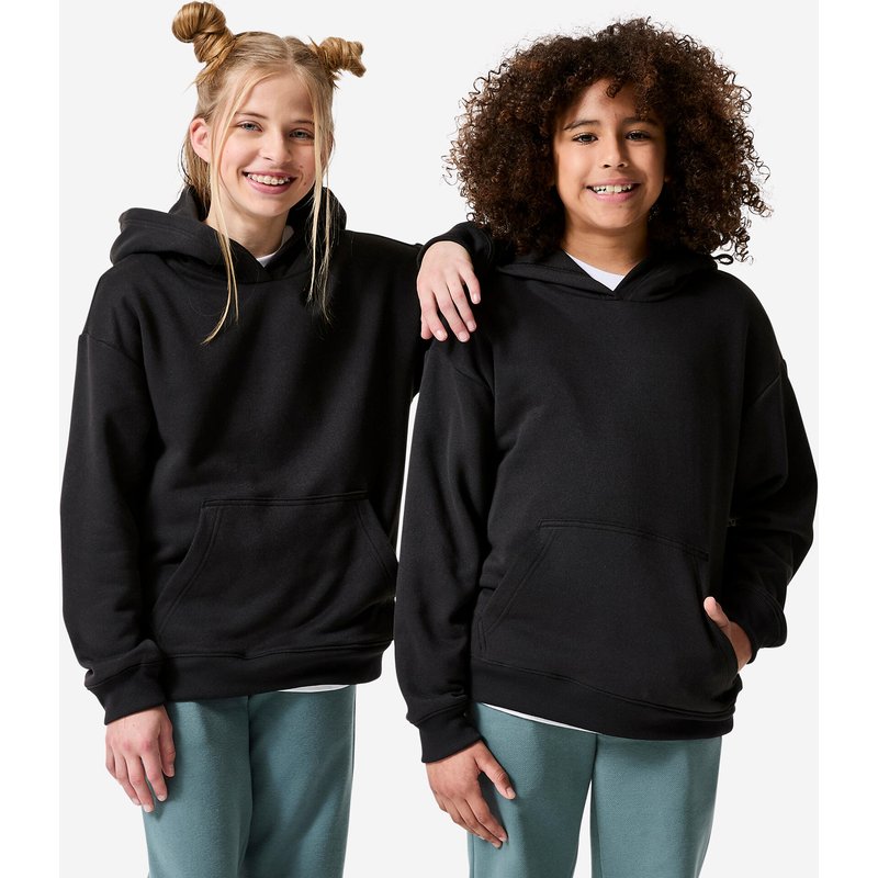 Hoodie Kinder Oversize - schwarz