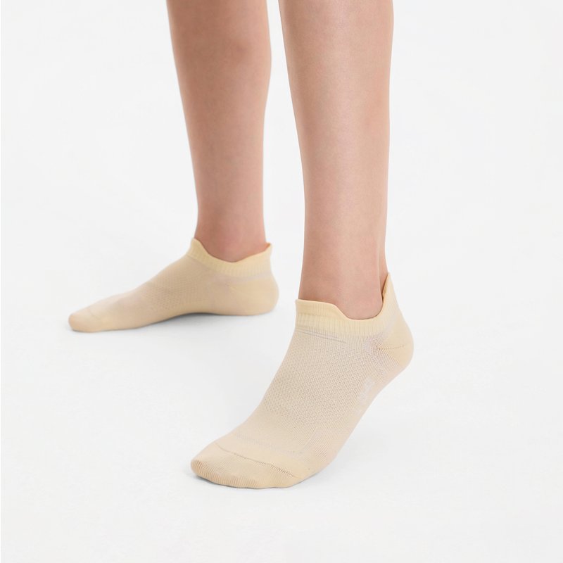 Laufsocken unsichtbar dünn Doppelpack - Run 500 gelb