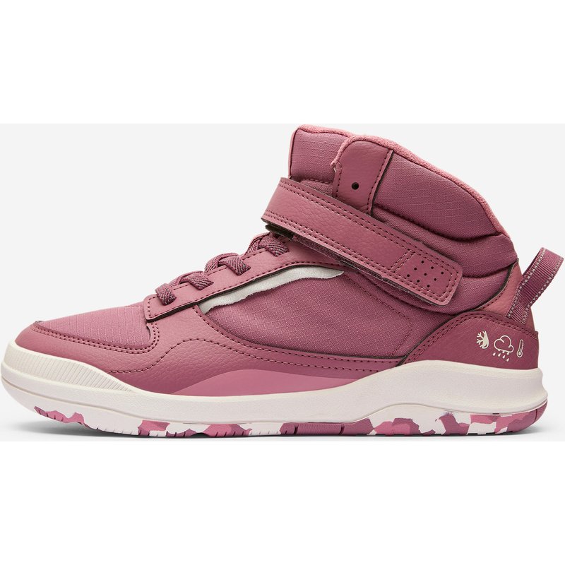 Fitnessschuhe Sneaker Kinder Klettverschluss wasserdicht - Playventure altrosa
