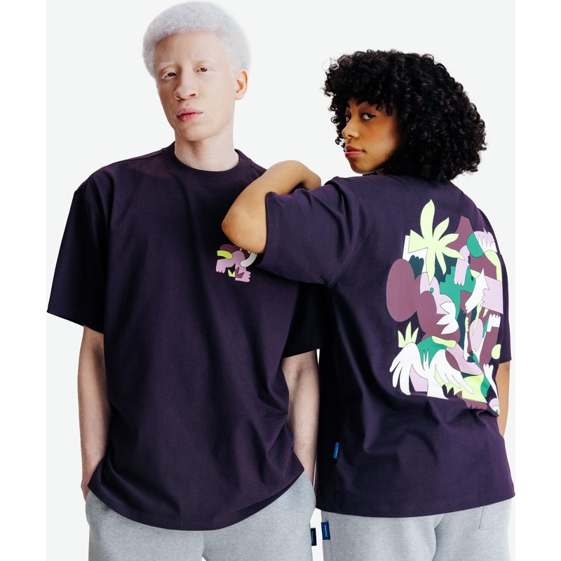 T-Shirt Damen/Herren Grafik - Elementals violett