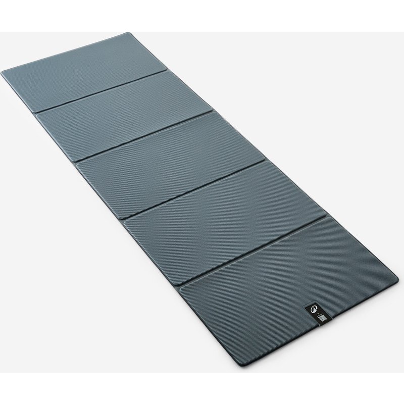 Gymnastikmatte strapazierfähig faltbar 7 mm - blaugrau