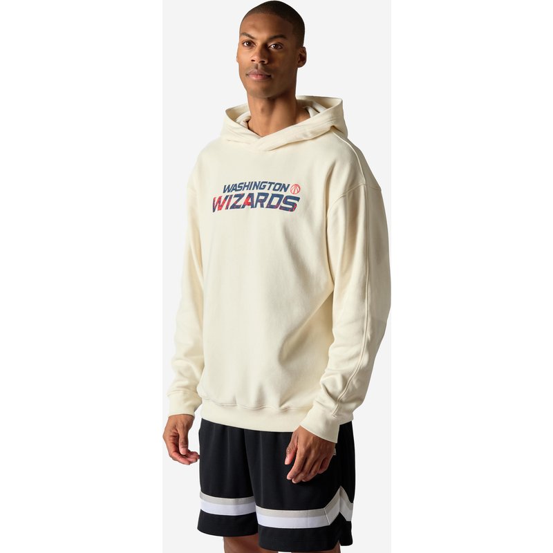 Damen/Herren Basketball Sweatshirt mit Kapuze NBA Wizards - beige