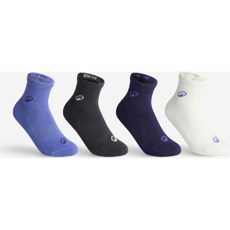 Kinder Tennissocken High 4er Pack - RS300 weiß/violett