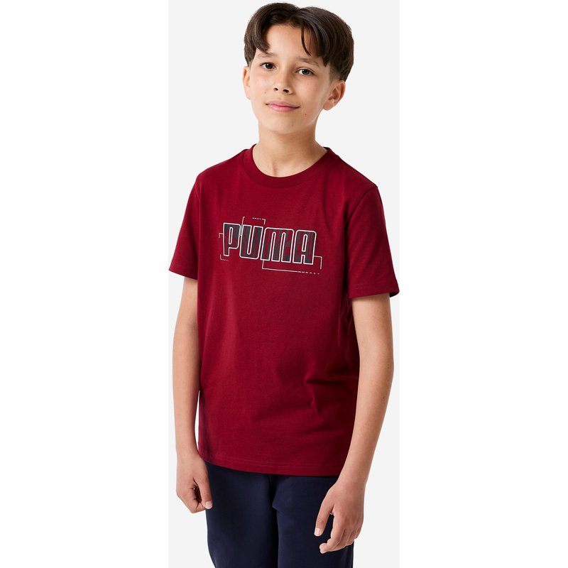 T-Shirt Kinder Baumwolle - bedruckt bordeaux