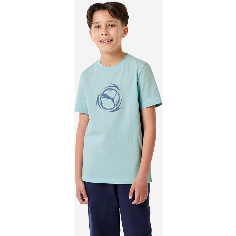 T-Shirt Kinder Baumwolle - Print hellblau