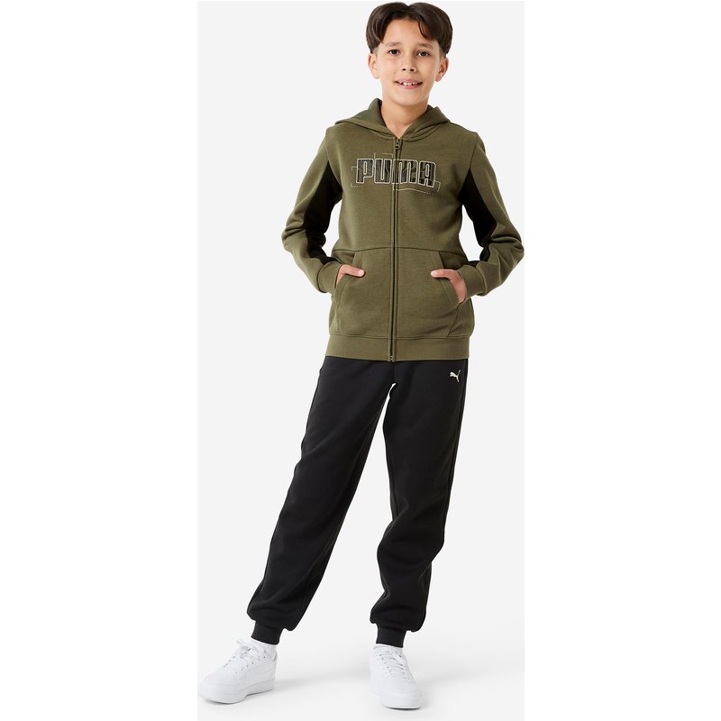 Trainingsanzug Kinder - khaki/schwarz