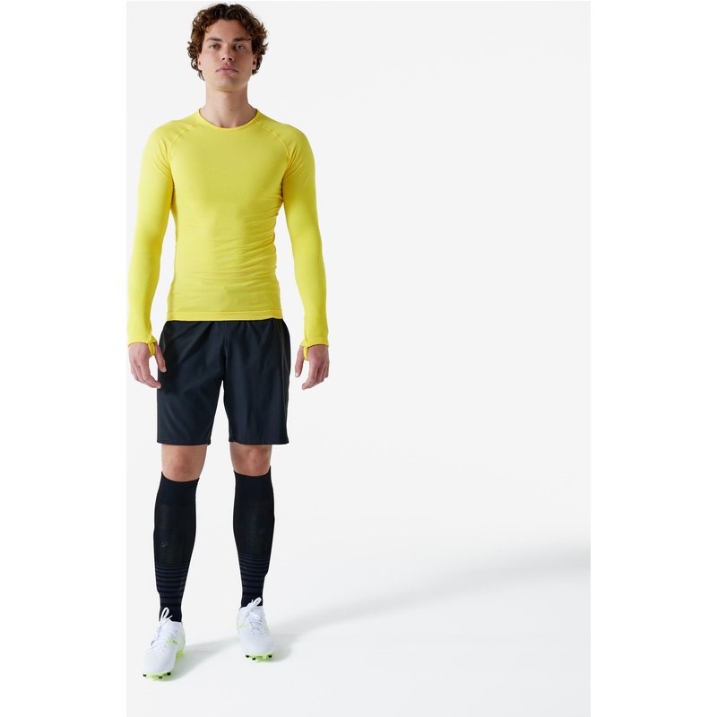 Damen/Herren Unterziehshirt Fußball langarm - Keepdry seamless gelb
