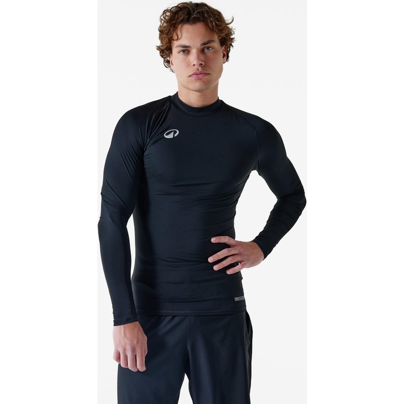 Damen/Herren Fußball Unterziehshirt langarm - Keepcomfort schwarz