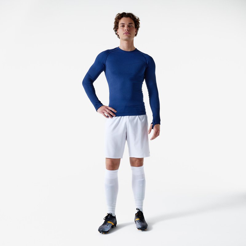 Damen/Herren Unterziehshirt Fußball langarm - Keepdry seamless marineblau
