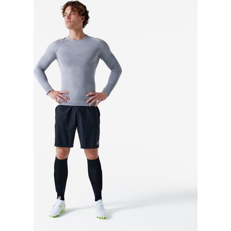 Damen/Herren Unterziehshirt Fußball langarm - Keepdry seamless grau