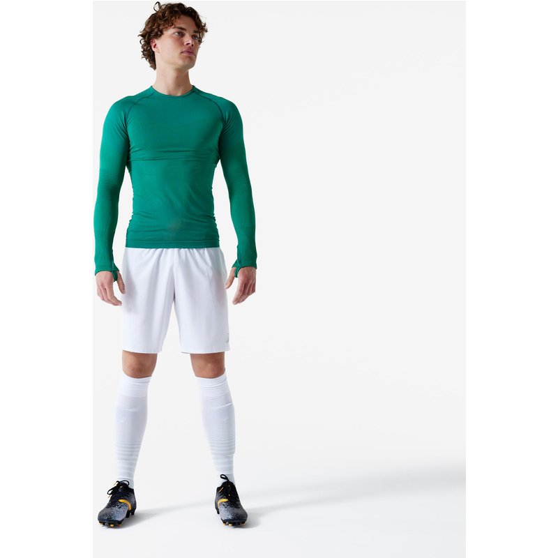 Damen/Herren Unterziehshirt Fußball langarm - Keepdry seamless grün
