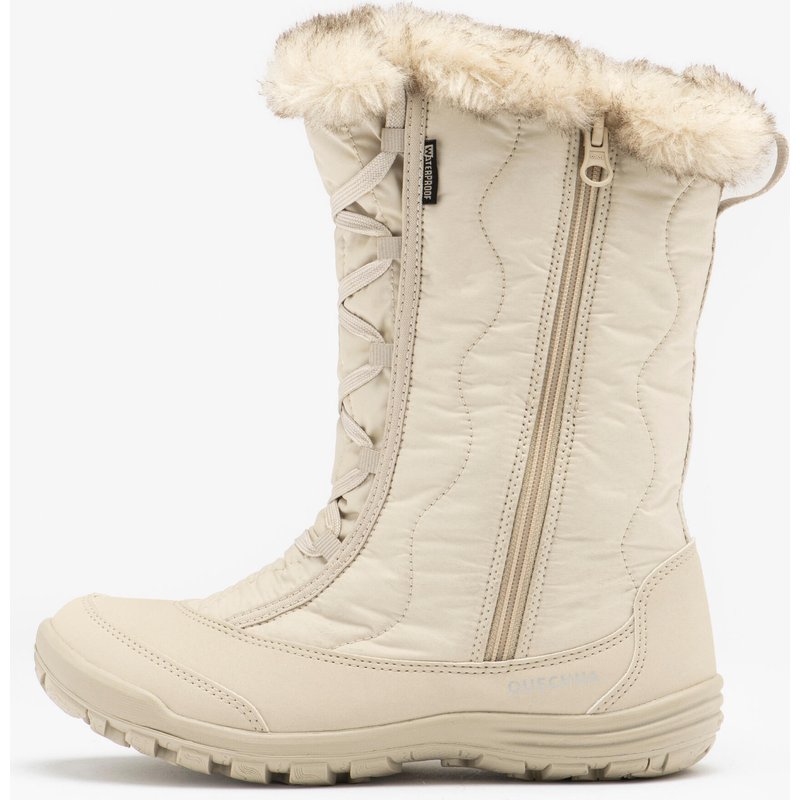 Winterstiefel Kinder Gr. 30–38 warm wasserdicht Winterwandern - SH500 Zip beige