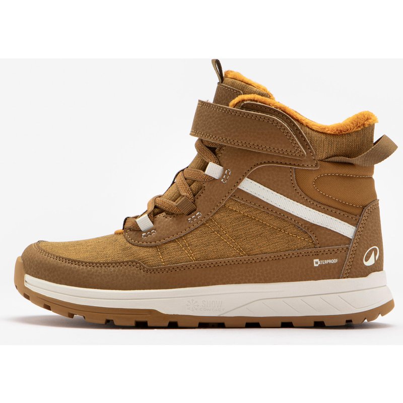 Winterschuhe Kinder Gr. 24–38 Klett warm wasserdicht Winterwandern - SH500 braun