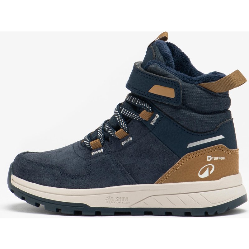 Winterschuhe Kinder Gr. 24–34 Klett wasserdicht Winterwandern - SH500 blau