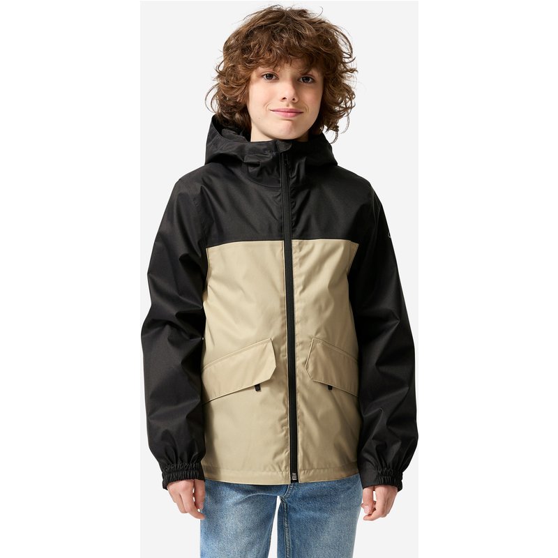 3-in-1-Jacke Kinder Gr. 122–172 Wandern - NH100 beige/schwarz