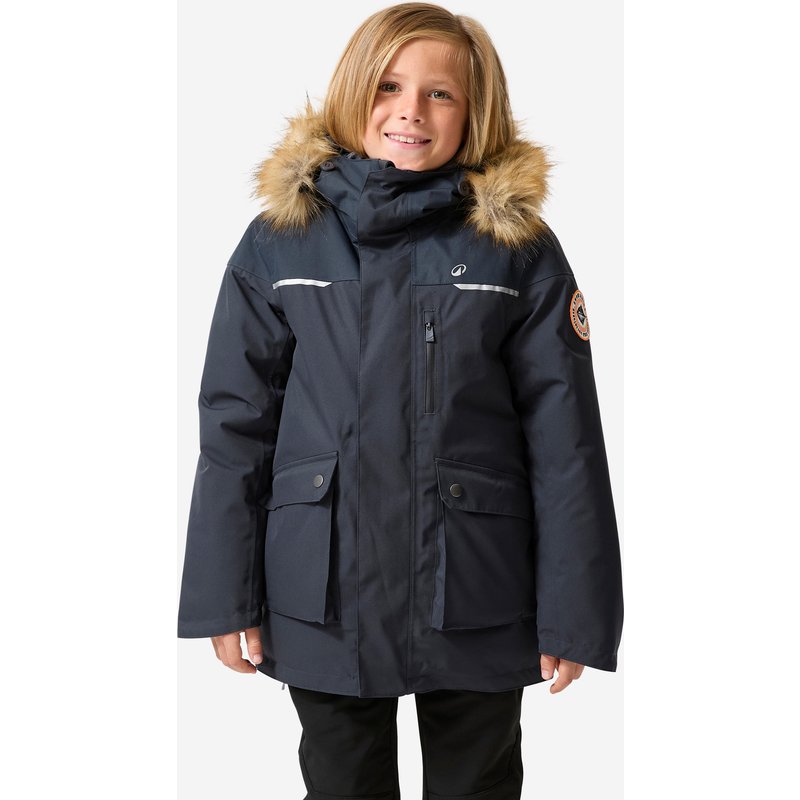 Winterjacke Parka Kinder bis -23 °C Gr. 122–172 Wandern - NH900 grau