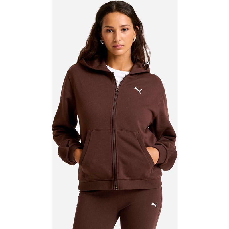 Kapuzenjacke Damen Baumwolle - braun