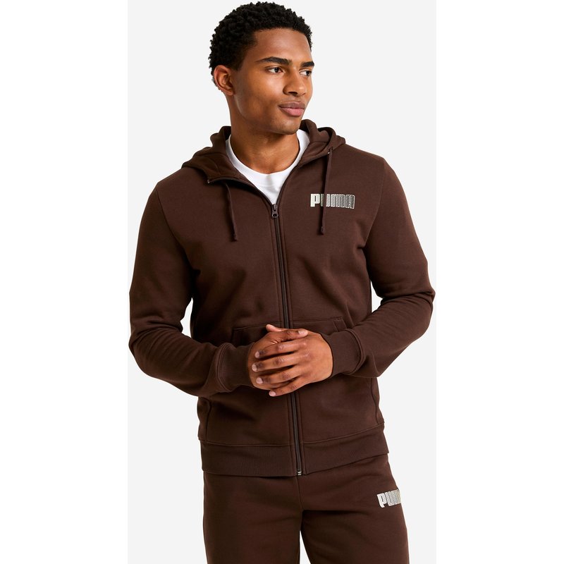 Kapuzenjacke Herren Baumwolle - braun
