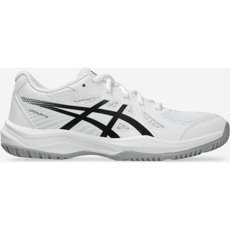 Kinder Handball Hallenschuhe - Asics Upcourt 6 weiß/schwarz