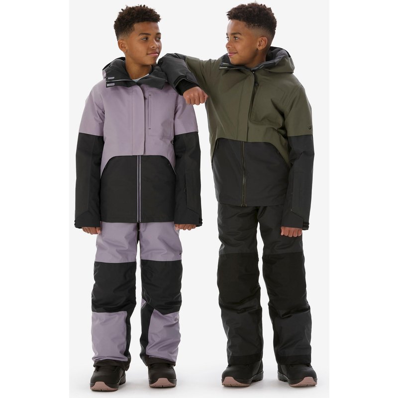 Skihose Latzhose Snowboard Kinder 10–14 Jahre strapazierfähig - SNB 900 grau