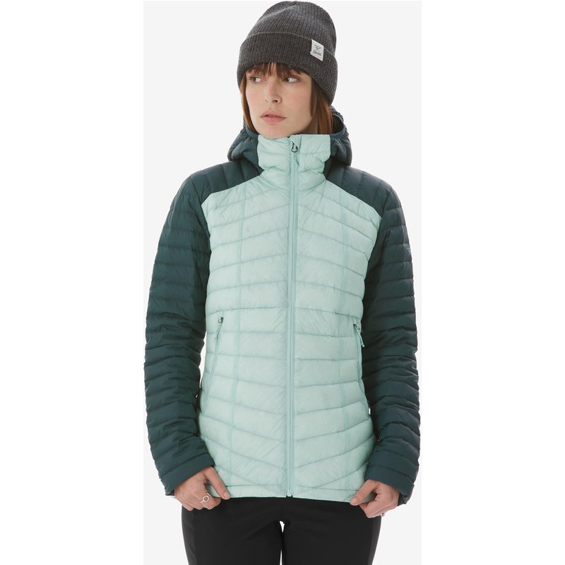 Daunenjacke Damen leicht bis -3 °C Trekking - Xplore blau/grau