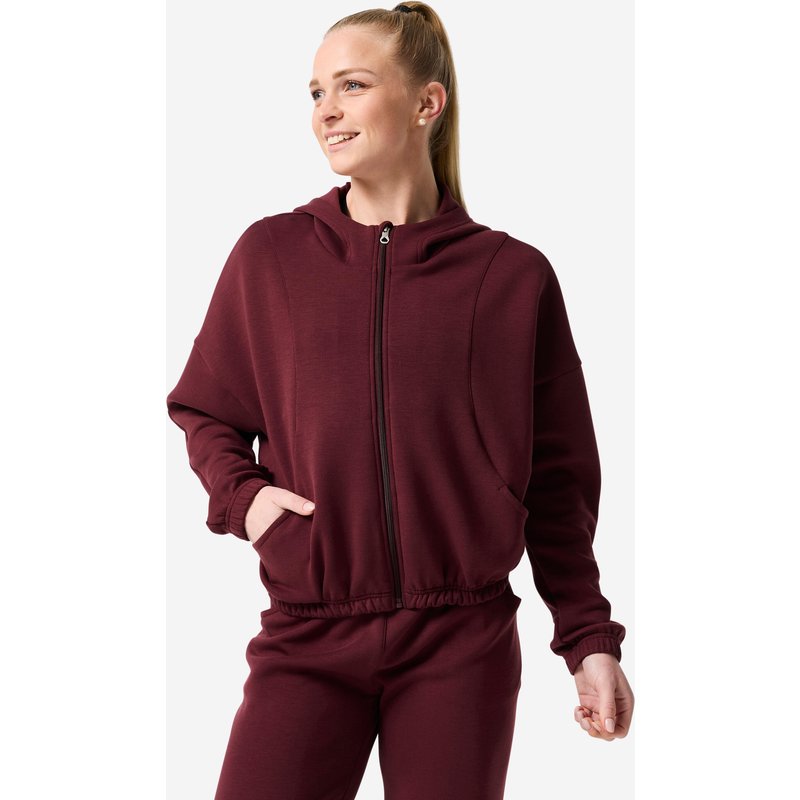 Kapuzenjacke Damen - bordeaux