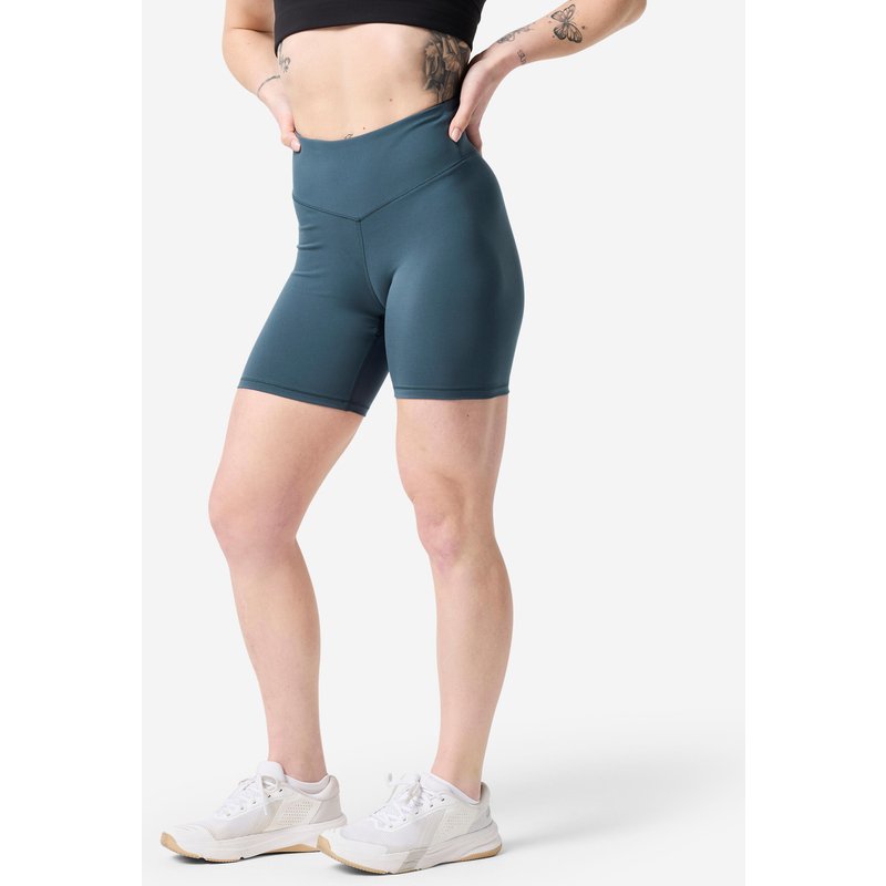 Scrunch-Shorts Damen - blau