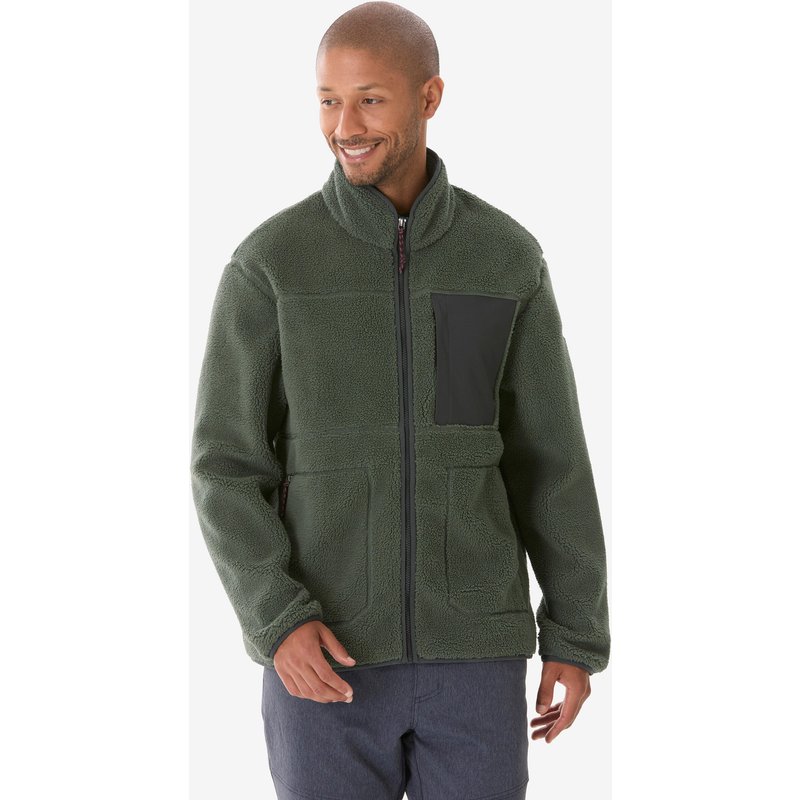 Fleecejacke Herren Sherpa Wandern - MH500 grün