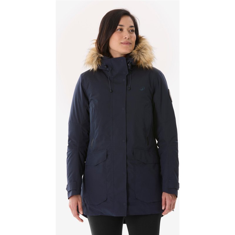 Winterjacke Parka Damen bis -17 °C wasserdicht Wandern - NH900 dunkelblau
