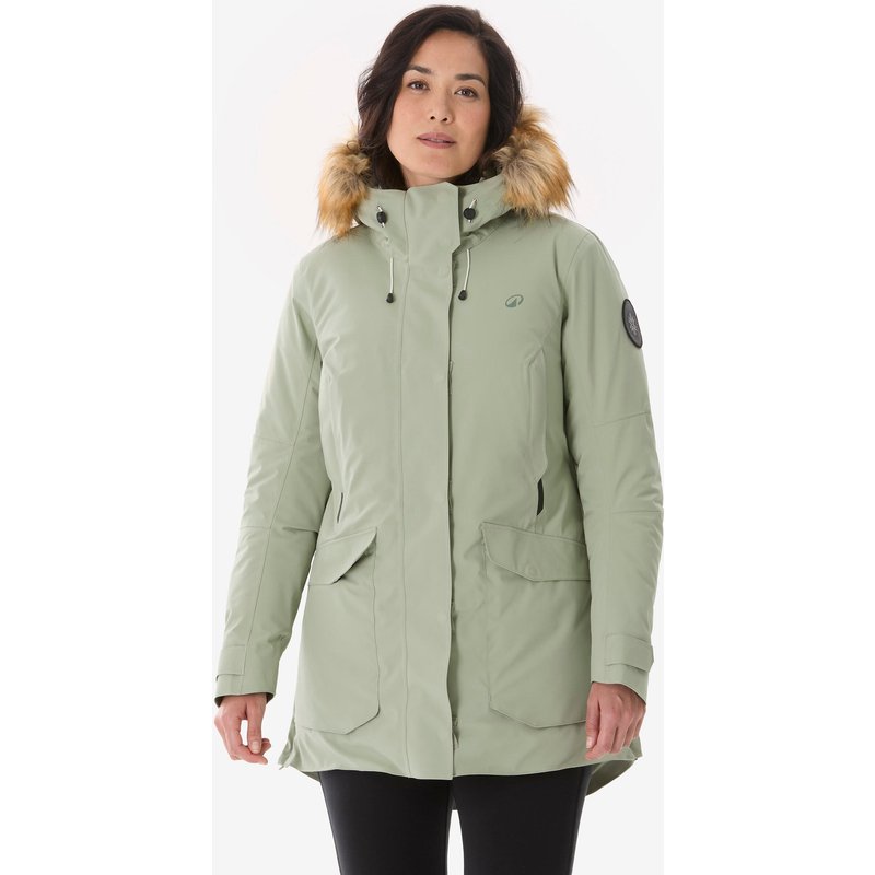 Winterjacke Parka Damen bis -17 °C Wandern - NH900 grün