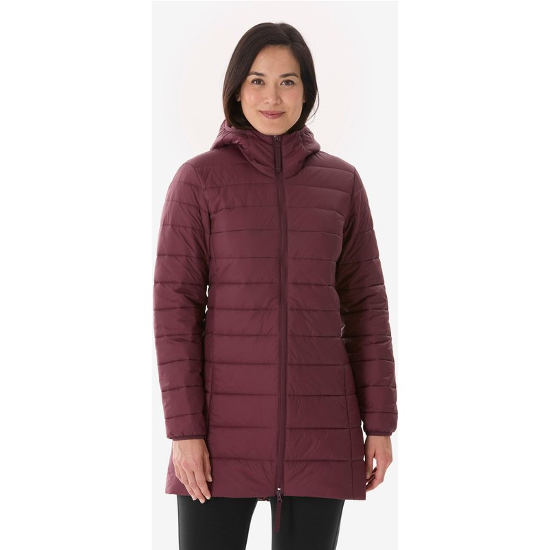 Wattierte Jacke Damen lang Wandern - MH500 violett