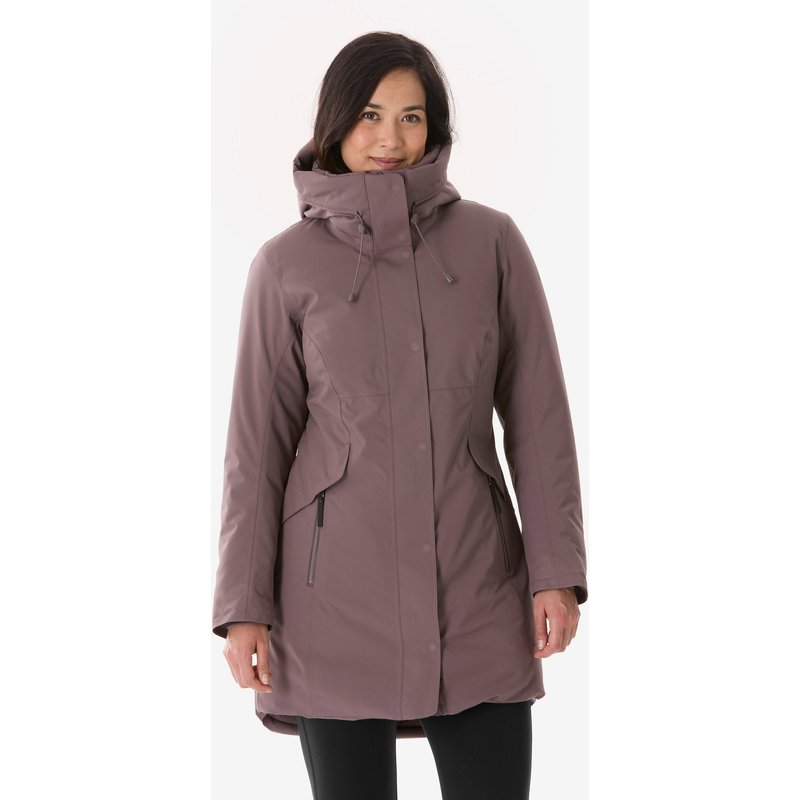 Parka Damen bis -10 °C wasserdicht Wandern - NH500 braun