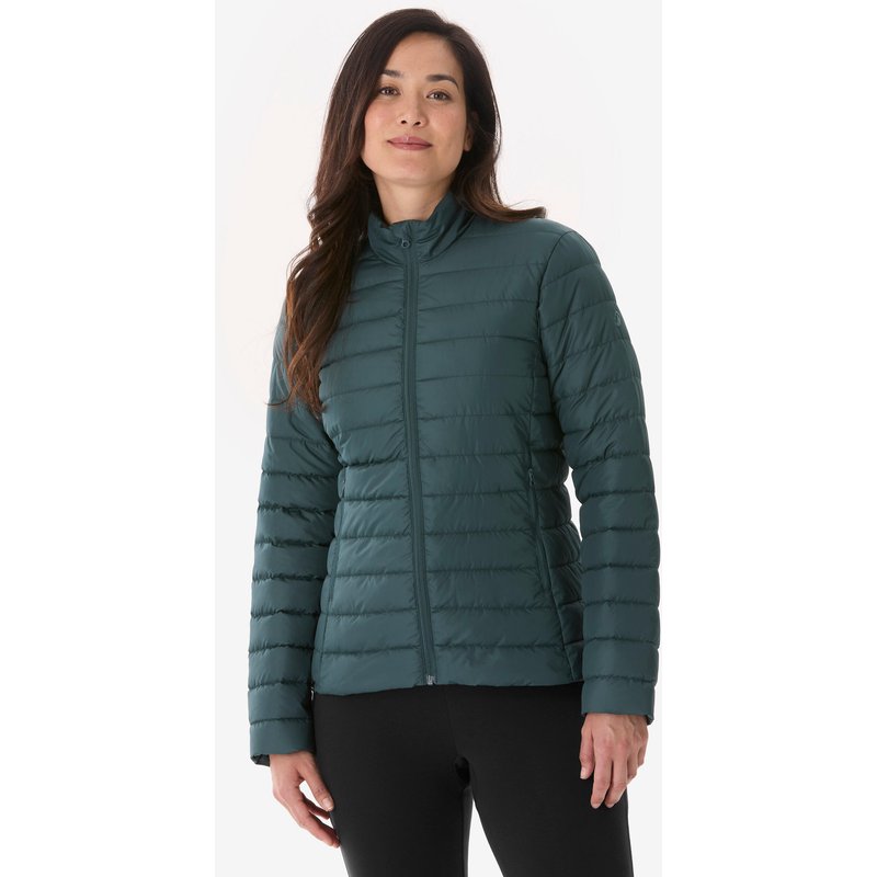 Wattierte Jacke Damen Wandern - MH100 grün