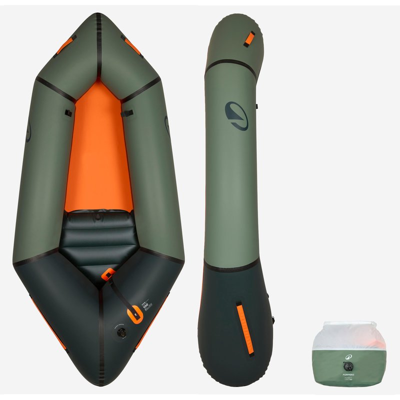 Kajak Packraft aufblasbar Fluss TPU 1-Sitzer - PR100