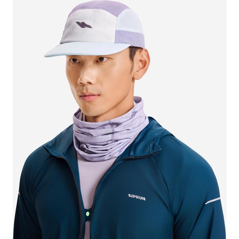 Lauf-Cap Schirmmütze - blau/weiß