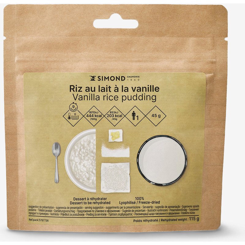 Lyophilisierter Nachtisch Milchreis Vanille 45 g
