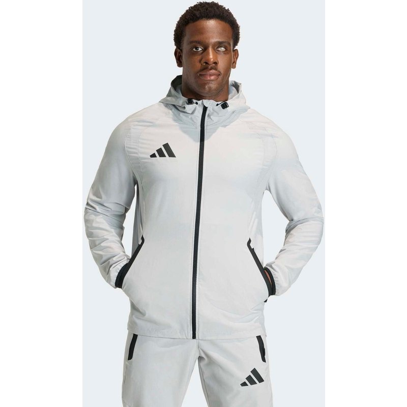 Damen/Herren Trainingsjacke - adidas Tiro Travel 26 grau