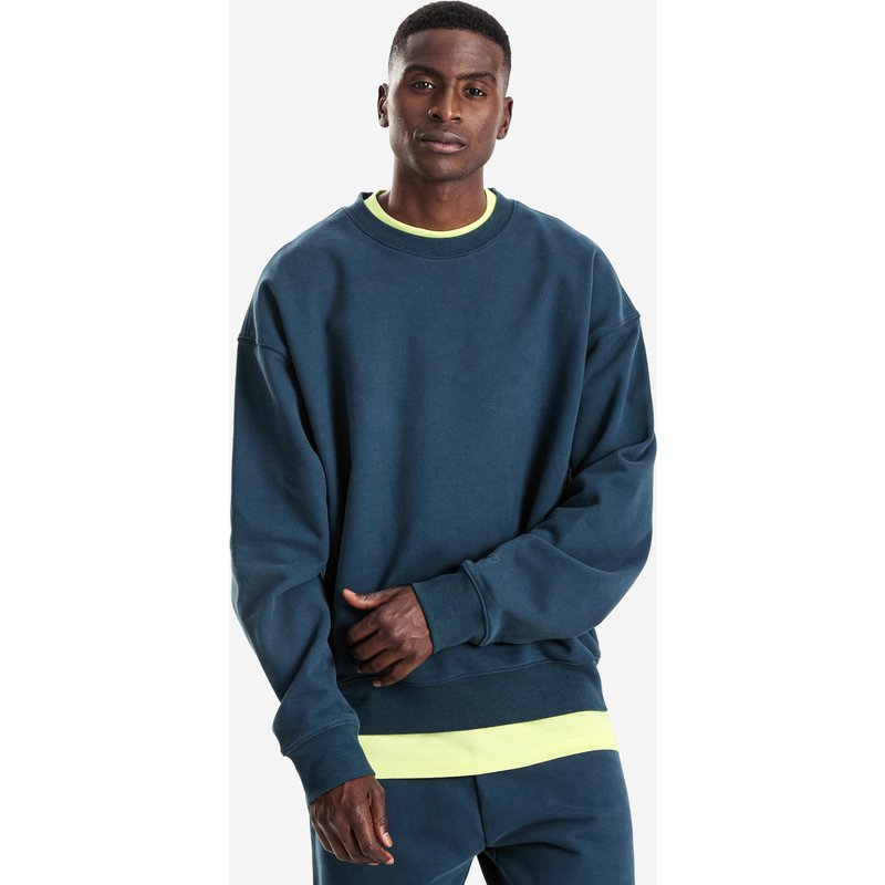 Sweatshirt Herren Rundhals Oversize - Elementals dunkelgrün
