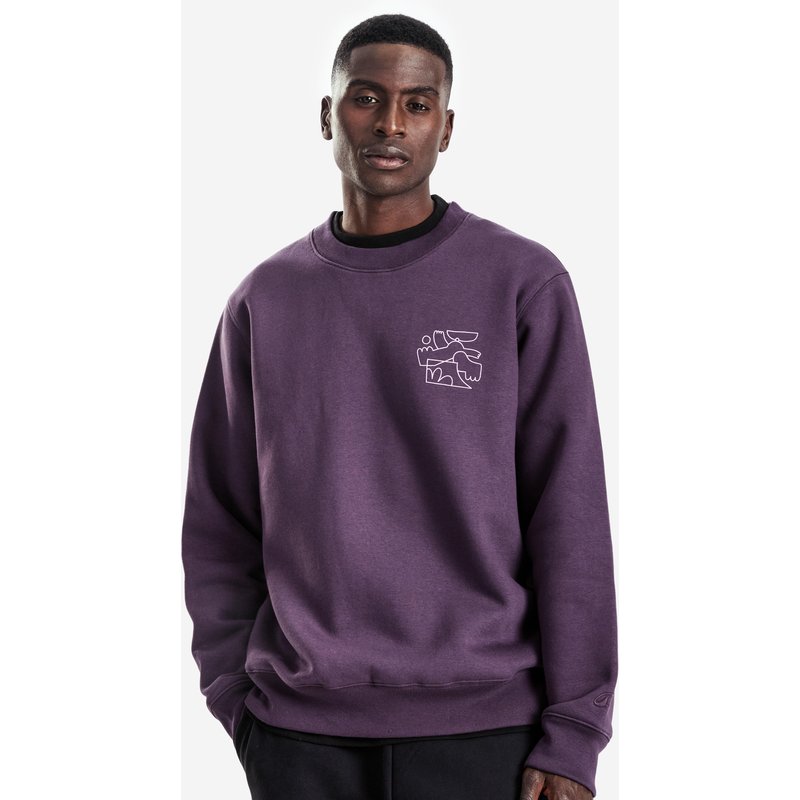 Sweatshirt Damen/Herren Rundhals Relaxed - Elementals lila