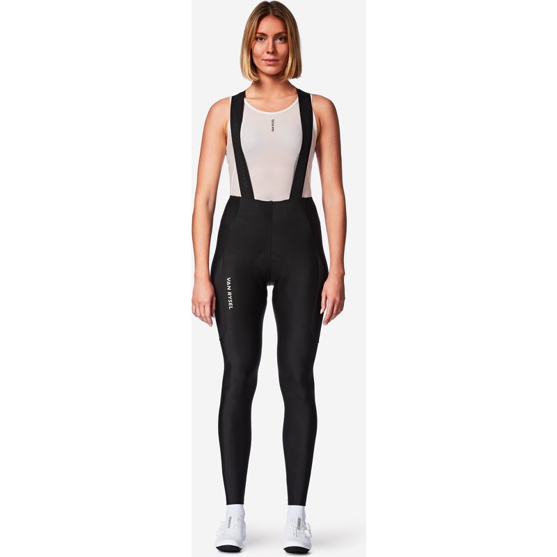 Radhose lang Rennrad Winter „RCR-R“ Damen schwarz
