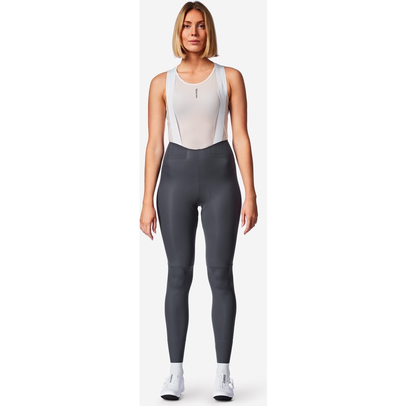 Rennradhose lang mit Trägern kühles Wetter „RCR-R 2“ Damen grau