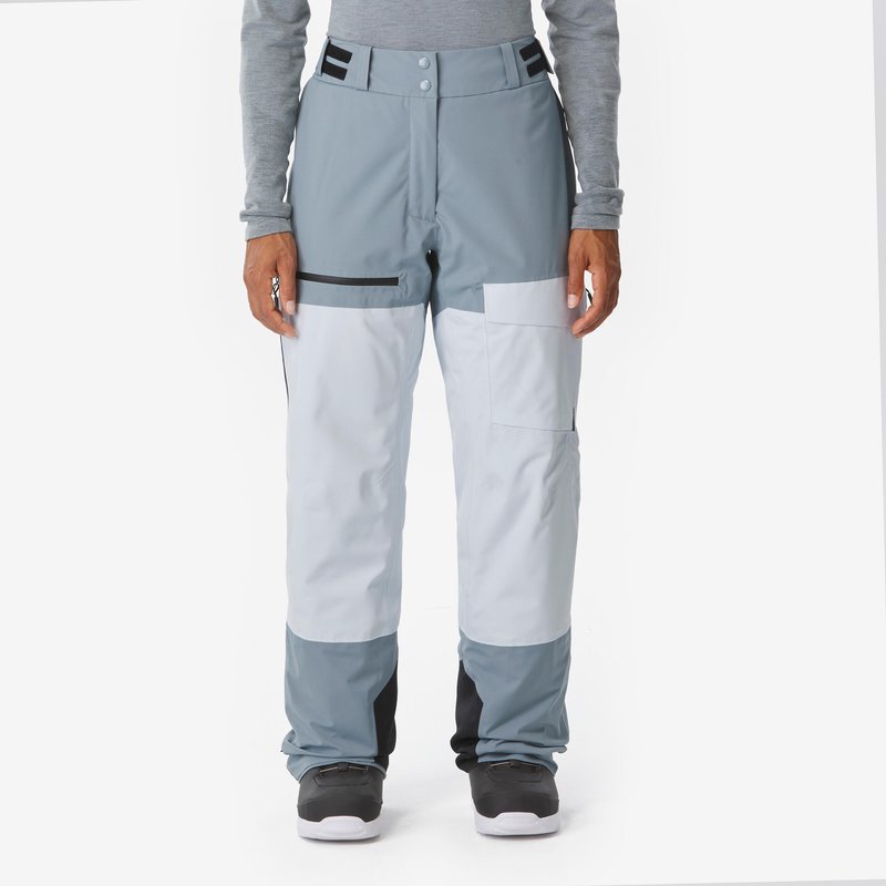 Skihose Snowboardhose Damen wasserdicht - Pant 500 AM blau/grau