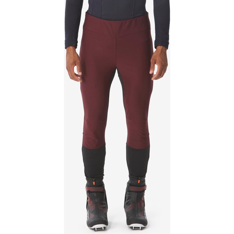Langlaufhose Tights Herren winddicht - 500 bordeaux